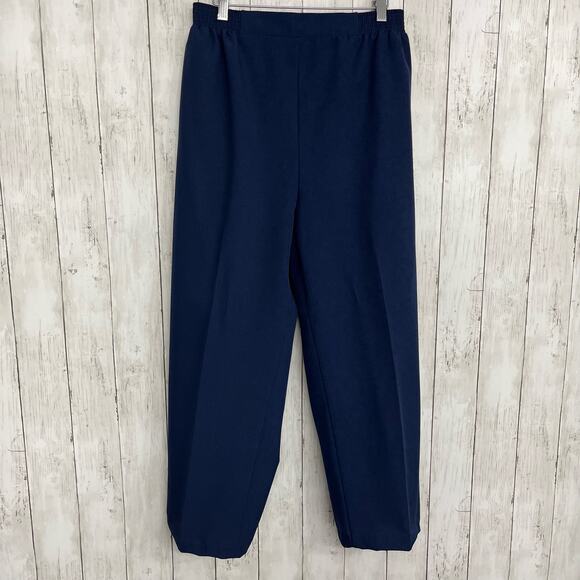 Vintage Monterey Canyon Blue Stretch Top Straight Leg Slacks Pants 16 - Picture 1 of 9